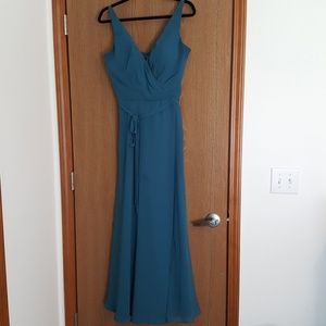 Mori Lee Teal Bridesmaid/Prom/Homecoming Dress